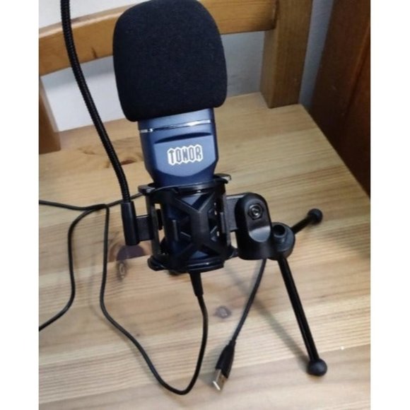USB Microphone, Computer Cardioid Condenser PC Gaming Mic with Tripod Stand - Picture 1 of 3